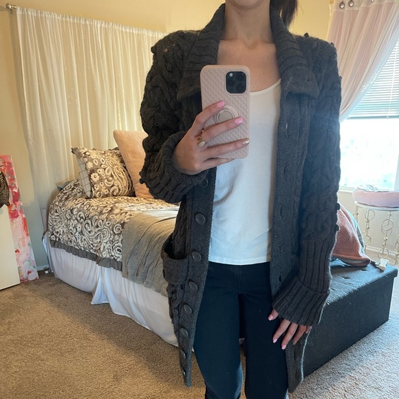 French Connection Grey Chunky Knit 